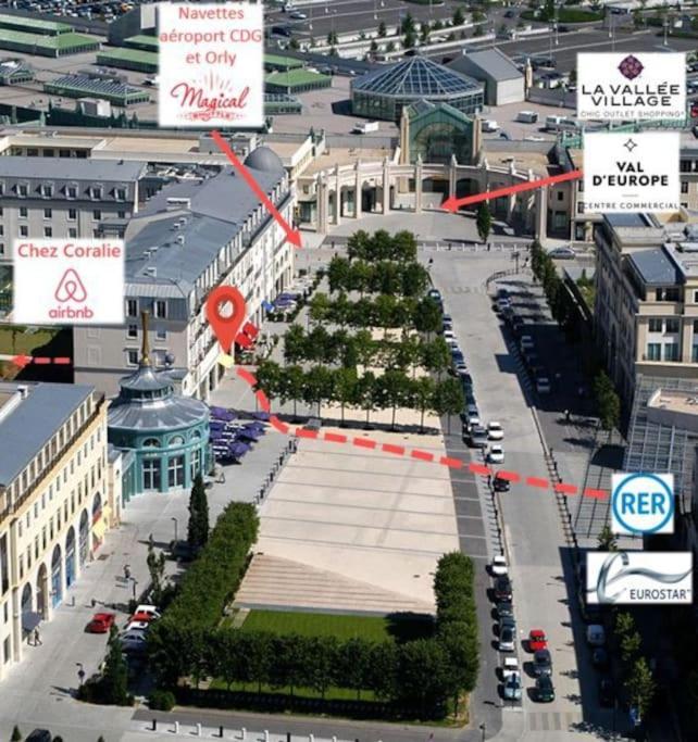 סאריס Disneyland Paris 70M² Face Parc, Place Ariane מראה חיצוני תמונה